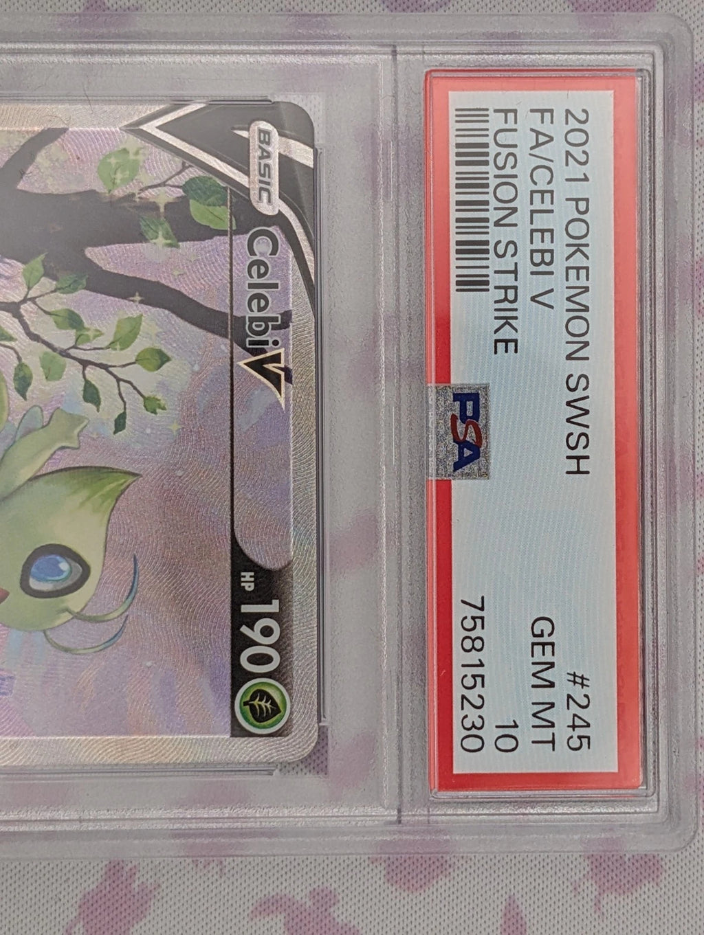 Celebi V Pokemon Fusion Strike Full Alt Art #245 PSA 10