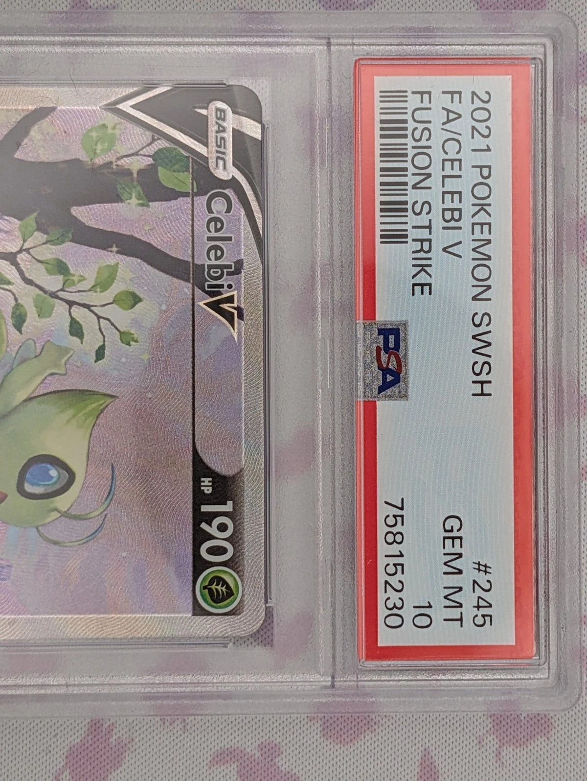 Celebi V Pokemon Fusion Strike Full Alt Art #245 PSA 10