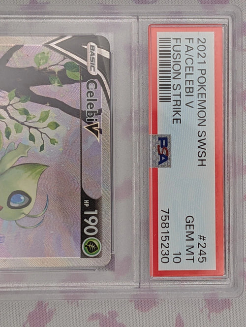 Celebi V Pokemon Fusion Strike Full Alt Art #245 PSA 10